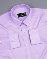 Iris Purple With White Printed Premium Cotton Shirt