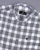 Alexis White With Black Check Oxford Cotton Shirt