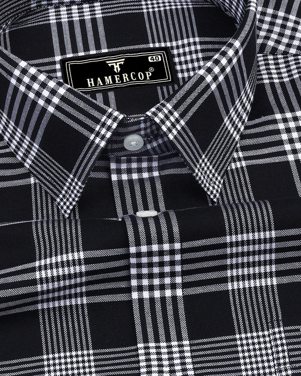 Alexis Black With White Check Oxford Cotton Shirt