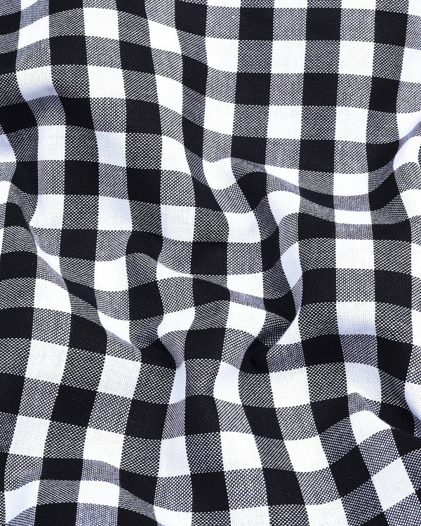 Bandon Black With White Check Oxford Cotton Shirt