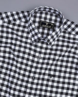 Bandon Black With White Check Oxford Cotton Shirt