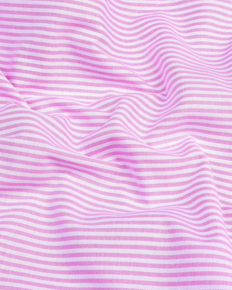 Belladon Pink Bengal Stripe Oxford Cotton Shirt