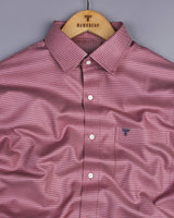 Mersin Onion Pink With Gray Houndstooth Premium Giza Shirt