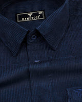 Navyblue Corduroy Premium Cotton Solid Shirt