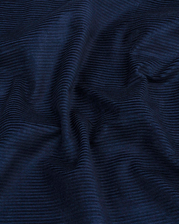 Navyblue Corduroy Premium Cotton Solid Shirt