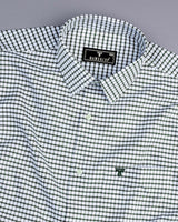 Vitex Green With White Check Oxford Cotton Shirt