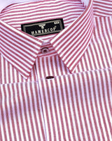 Pacific Maroon Bengal Stripe Oxford Cotton Designer Shirt