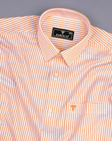 Atlanta Orange Bengal Stripe Oxford Cotton Shirt