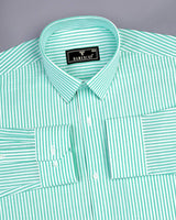 Atlanta Mint Green Bengal Stripe Oxford Cotton Shirt