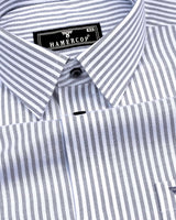 Atlanta Gray Bengal Stripe Oxford Cotton Shirt