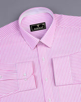 Pacific Light Pink Bengal Stripe Oxford Cotton Designer Shirt