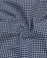 Ohm NavyBlue With White Small Check Designer Cotton Shirt