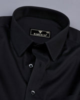 Metal Black Solid Oxford Cotton Shirt