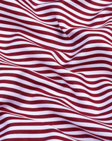 Destiny Red With White Stripe Premium Giza Designer Shirt