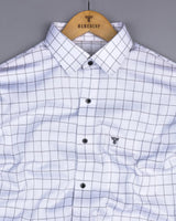 Exter Gray With White Check Dobby Cotton Shirt