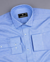 Lufkin Blue Dobby Check Premium Giza Shirt