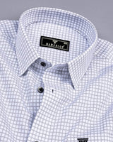 Naxos White Dobby Check Premium Giza Cotton Shirt