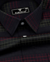 Bolton Green And Pink Check With Black Premium Giza Shirt