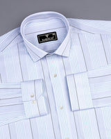 Buren Rama Green With White MultiStripe Premium Giza Shirt