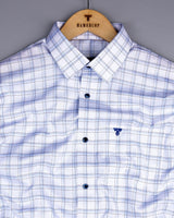 Bytom Blue With White Twill Check Premium Giza Shirt