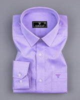 Pale Purple Self Stripe Dobby Premium Cotton Shirt