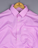 Nerium Pink With White Small Check Formal Cotton Shirt