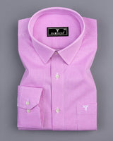 Nerium Pink With White Small Check Formal Cotton Shirt