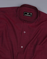 Falu Red Two Tone Chembray Cotton Shirt