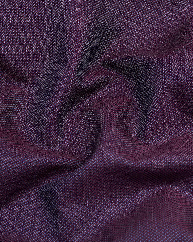 Purple Two Shaded Dobby Texture Cotton Shirt