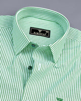 Belladon Green Bengal Stripe Oxford Cotton Shirt