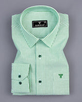 Belladon Green Bengal Stripe Oxford Cotton Shirt