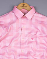 Shell Pink Dobby Check Premium Giza Shirt