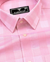 Shell Pink Dobby Check Premium Giza Shirt