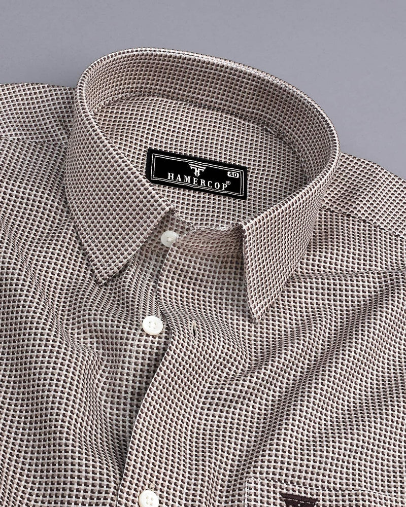 Torben Brown Dobby Textured Premium Giza Shirt