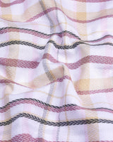 Keston Onion Pink Multicolored Dobby Check Premium Giza Shirt