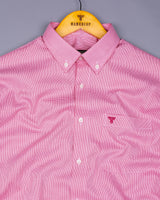 Bissen Pink With White Dobby Textured Giza Shirt