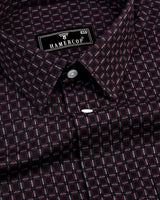 Dijon Brown With Black Dobby Check Premium Giza Shirt