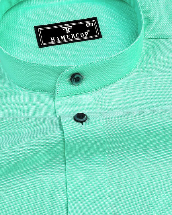 Mint Green Plain Oxford Cotton Shirt