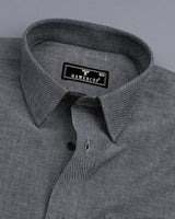 Ash Gray Oxford Cotton Plain Formal Shirt