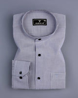 Misty Gray Plain Oxford Cotton Shirt