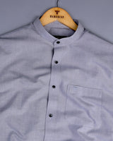 Misty Gray Plain Oxford Cotton Shirt