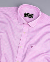 Oman Pink With Gray Amsler Micro Check Formal Shirt