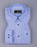 Belladon NavyBlue Bengal Stripe Oxford Cotton Formal Shirt