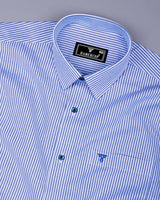 Belladon NavyBlue Bengal Stripe Oxford Cotton Formal Shirt