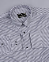 Canton Gray With White Houndstooth Premium Giza Shirt