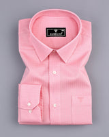 Nova Pink Self Check Dobby Cotton Formal Shirt