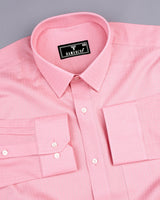 Nova Pink Self Check Dobby Cotton Formal Shirt