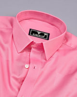 Seagull Pink With Self Broad Box Premium Cotton Shirt