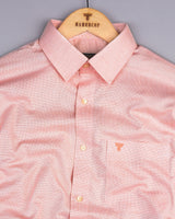 Divine Orange Dobby Texture Premium Giza Cotton Shirt