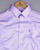 Divine Lavender Purple Dobby Texture Premium Giza Cotton Shirt